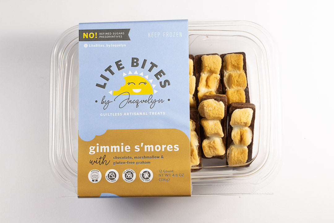 Gimme S'mores cookies package showing gluten-free and dairy-free labeling - Lite Bites