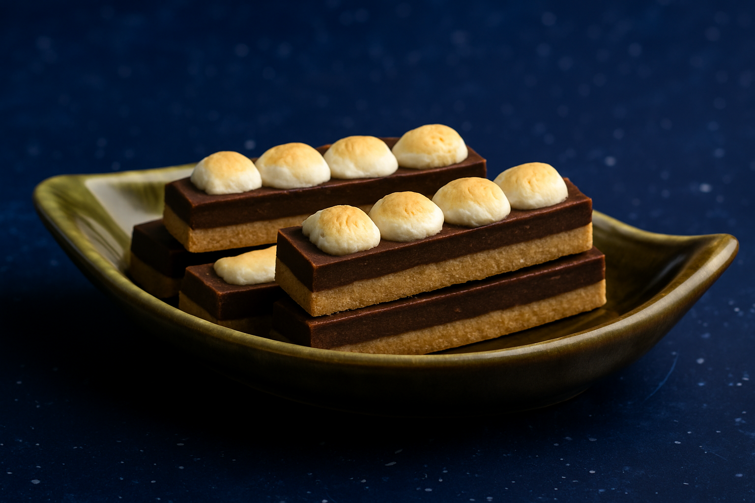 Thin S'mores Bars with Single Row of Marshmallows